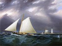James E Buttersworth - The Match between the Yachts Vision and Meta, Rough Weather